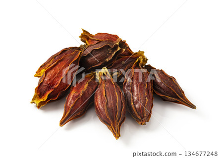Gardenia fruit on a white background 134677248