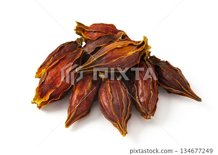 Gardenia fruit on a white background 134677249
