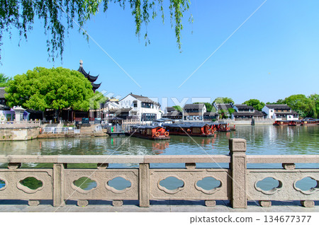 A beautiful cityscape of Suzhou, China 134677377