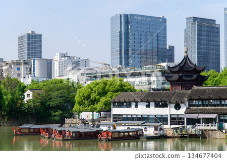 A beautiful cityscape of Suzhou, China 134677404