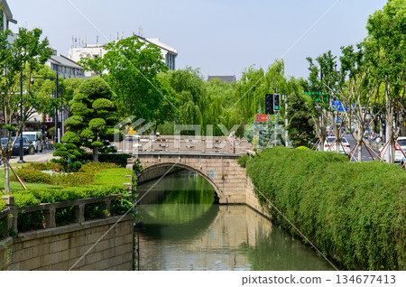 A beautiful cityscape of Suzhou, China 134677413