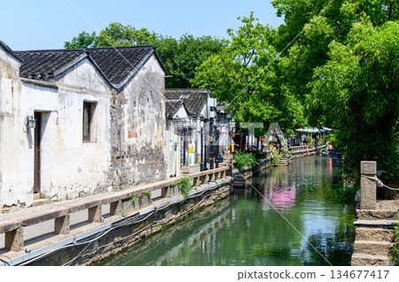 A beautiful cityscape of Suzhou, China 134677417