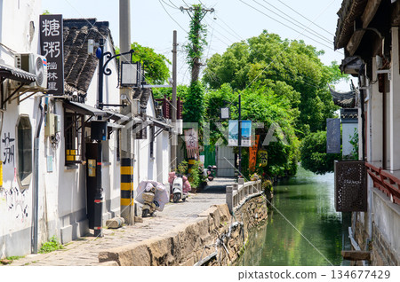 A beautiful cityscape of Suzhou, China 134677429