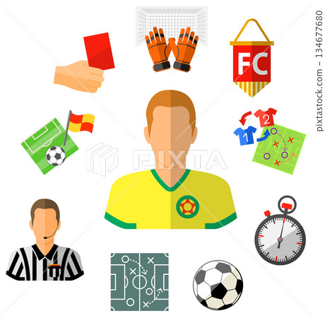 Soccer Banner and infographics Soccer Banner and infographics 134677680