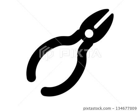 Pliers icon monochrome 134677809
