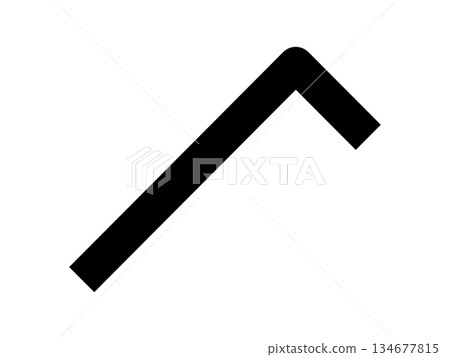 Hexagonal wrench icon monotone Hexagonal wrench icon monotone 134677815