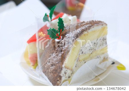 Chocolate Zuccotto Christmas Cake Chocolate Zuccotto Christmas Cake 134678042