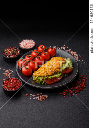 Mexican corn tortilla tacos with tuna, chicken, or beef. Corn tacos as a background 134680186