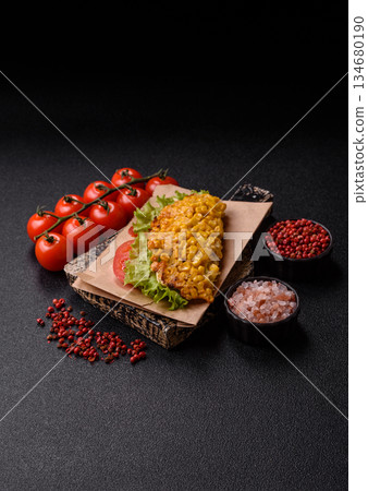Mexican corn tortilla tacos with tuna, chicken, or beef. Corn tacos as a background Mexican corn tortilla tacos with tuna, chicken, or beef. Corn tacos as a background 134680190