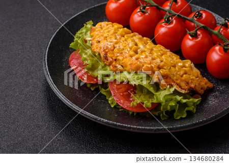Mexican corn tortilla tacos with tuna, chicken, or beef. Corn tacos as a background Mexican corn tortilla tacos with tuna, chicken, or beef. Corn tacos as a background 134680284