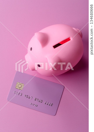 A credit card for contactless cashless payments via a terminal or online. A credit card 134680666