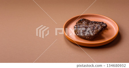 Food, grilled beef steak, roast meat for lunch. Grilled beef steak Food, grilled beef steak, roast meat for lunch. Grilled beef steak 134680932