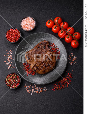 Food, grilled beef steak, roast meat for lunch. Grilled beef steak 134680962