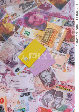 A credit card for contactless cashless payments via a terminal or online. A credit card A credit card for contactless cashless payments via a terminal or online. A credit card 134681291