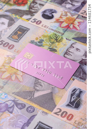 A credit card for contactless cashless payments via a terminal or online. A credit card 134681734