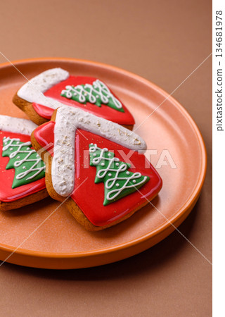 Gingerbread, Christmas cookies, or sweets for a festive family table. Christmas gingerbread 134681978