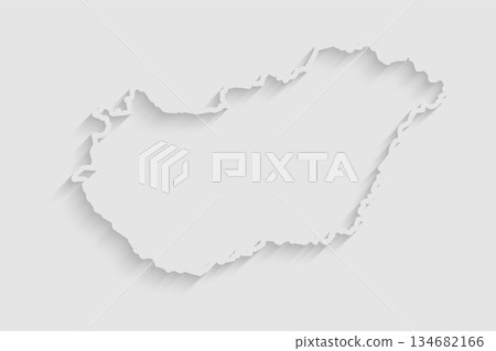 Vector map of Hungary, abstract inner shadow Vector map of Hungary, abstract inner shadow 134682166