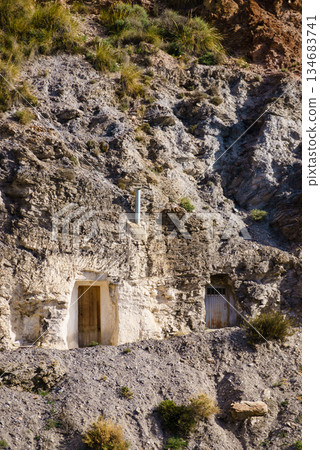 Los Banos village, Sierra Alhamilla mountain range, Spain Los Banos village, Sierra Alhamilla mountain range, Spain 134683741