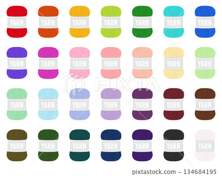 彩色毛線插畫集 134684195