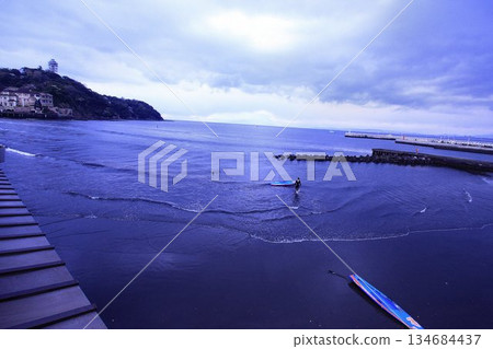 View of Sagami Bay and Enoshima from Benten Bridge 134684437