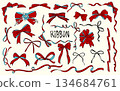 Vintage hand-drawn ribbon collection 134684761