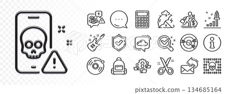 Salary, Teamwork and Stress protection line icons for web app. Glare of light effect. Message icon. Pack of Info, Scissors, Stress pictogram icons. Backpack, Confirmed, Targeting signs. Vector 134685164