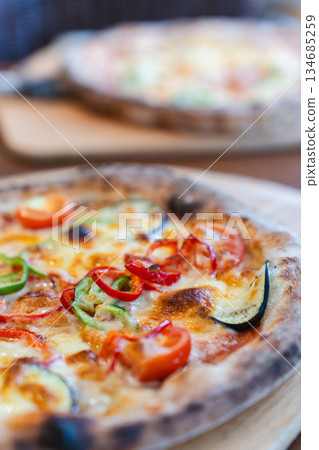 Namegata Farmers Village's vegetable-packed pizza 134685259