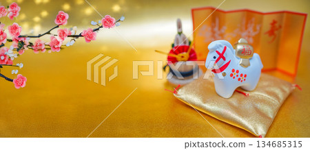 Plum and Year of the Horse Horse Decoration Plum and Year of the Horse Horse Decoration 134685315