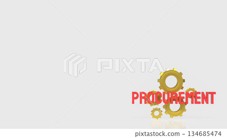 Procurement Process and Strategic Supply Management Concept 3d render. 134685474