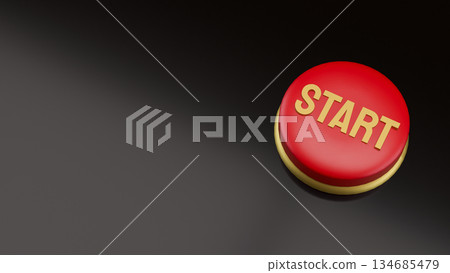 Start Button Concept for Business Launch and New Beginning 3d render. Start Button Concept for Business Launch and New Beginning 3d render. 134685479