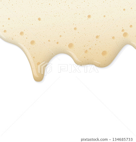 Beer form dropping isolated graphic illustration. Form from milk based drinks concept. 134685733
