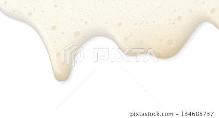 Beer form dropping isolated graphic illustration. Form from milk based drinks concept. 134685737