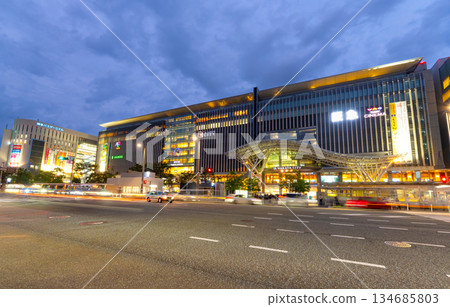 Hakata Station night view Hakata Station night view 134685803