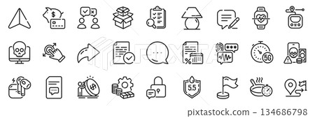 Ph neutral, Phishing and Lock line icons pack. Share, Message, Paper plane icons. Calendar tax, Compliance, Cyber attack web icon. Money, 5g internet, Inspect pictogram. Vector Ph neutral, Phishing and Lock line icons pack. Share, Message, Paper plane icons. Calendar tax, Compliance, Cyber attack web icon. Money, 5g internet, Inspect pictogram. Vector 134686798
