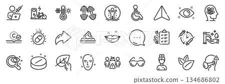 Electric bike, Skin care and Vaccination appointment line icons pack. Share, Message, Paper plane icons. Organic tested, Capsule pill, Organic product web icon. Vector Electric bike, Skin care and Vaccination appointment line icons pack. Share, Message, Paper plane icons. Organic tested, Capsule pill, Organic product web icon. Vector 134686802