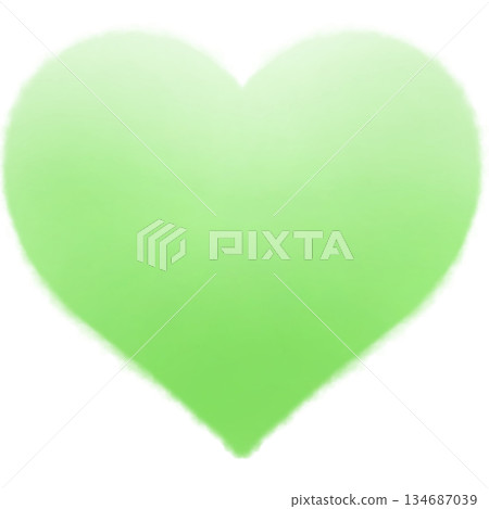 A fluffy green heart illustration A fluffy green heart illustration 134687039