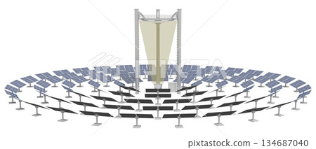 光束向下太陽能熱發電 光束向下太陽能熱發電 134687040