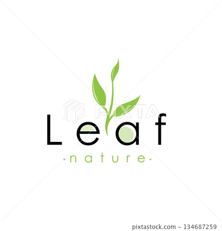 Simple Green Leaf Logo Concept For Sustainable Companies Simple Green Leaf Logo Concept For Sustainable Companies 134687259