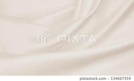 Smooth elegant golden silk or satin luxury cloth texture as wedding background. Luxurious background design. In Sepia toned. Retro style 134687359