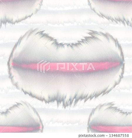 White fluffy cloud lips in a seamless pattern on a white background. Watercolor template for Valentine's Day, wedding or birthday decor, wallpaper, White fluffy cloud lips in a seamless pattern on a white background. Watercolor template for Valentine's Day, wedding or birthday decor, wallpaper, 134687558
