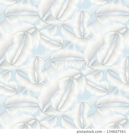 White fluffy cloud lips, stripes in a seamless pattern on a blue. Watercolor template for Valentine's Day, wedding or birthday decor, wallpaper, White fluffy cloud lips, stripes in a seamless pattern on a blue. Watercolor template for Valentine's Day, wedding or birthday decor, wallpaper, 134687561