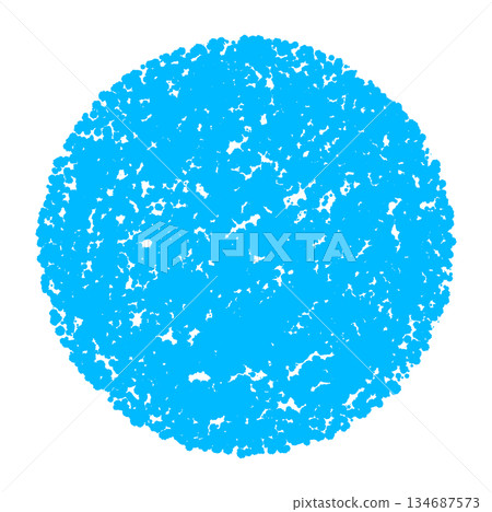 Crayon material hand-drawn circle 134687573