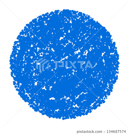 Crayon material hand-drawn circle Crayon material hand-drawn circle 134687574