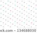 Pastel color heart pattern background | Cute dot-style pattern material 134688030