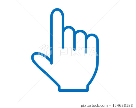 Pointing finger icon (point mark) 134688188