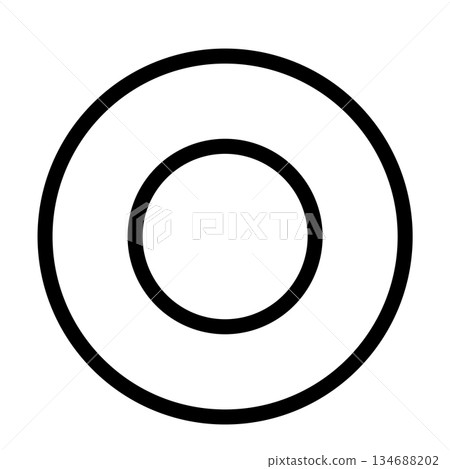 Simple black double circle 134688202