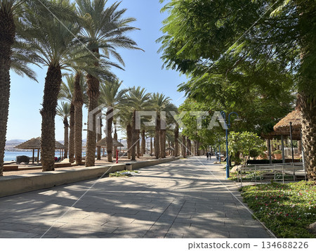 Promenade along the sea in Eilat Promenade along the sea in Eilat 134688226