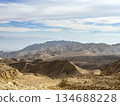 Eilat Mountains desert landscape with layered sedimentary cliffs 134688228