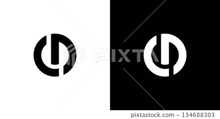 Modern and strong CD letter logo design Modern and strong CD letter logo design 134688303