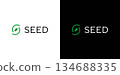 The S logo design for the seed logo is unique and modern 134688335